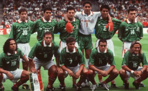 A camisa tricolor simbolizava a tribo asteca. Fonte: Getty Images