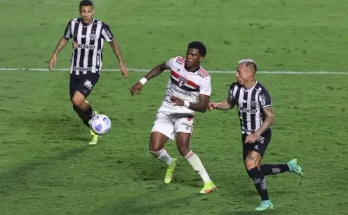 Atlético-MG em campo contra o São Paulo. (Foto: Marcello Zambrana/AGIF)