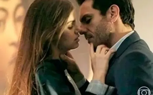 Camila Queiroz e Rodrigo Lombardi como Angel e Alex em Verdades Secretas. Foto: TV Globo