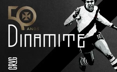 Primeiro gol de Dinamite com a camisa profissional do Vasco vai completar 50 anos (Foto: Divulgação/Vasco)
