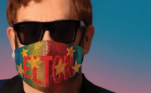 Capa do “The Lockdown Sessions”, novo álbum do Elton John com diversas colaborações – Imagem: Divulgação