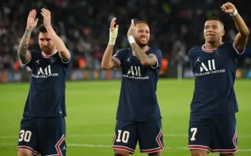 Trio de ataque do PSG deve estar em campo contra o City     (Foto: Getty Images)