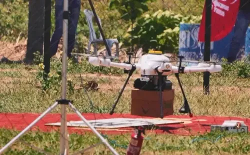 Drone do iFood para a entrega de refeições e lanches do McDonald’s em Aracaju – Imagem: Reprodução/iFood