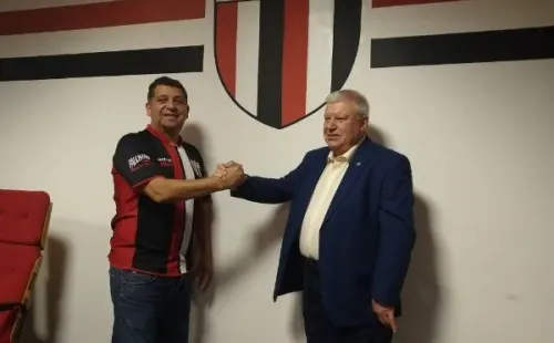 Divulgação/BFC – Presidente do Botafogo-SP Alfredo Cristovão e Eduardo Esteves, vice