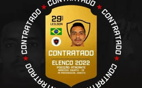 Foto: Divulgação/Botafogo-PB – Leilson é o quinto nome para o ataque botafoguense em 2022