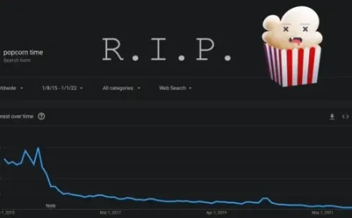 Imagem atual do Popcorn Time. Divulgação/Popcorn Time