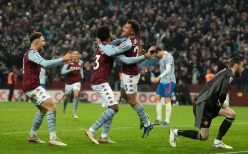 Visionhaus/Getty Images – Coutinho celebrando seu gol na estreia pelo Aston Villa
