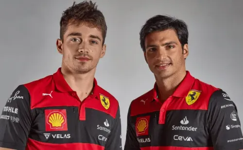 Foto Twitter Oficial Ferrari – Leclerc e Sainz, pilotos da scuderia italiana