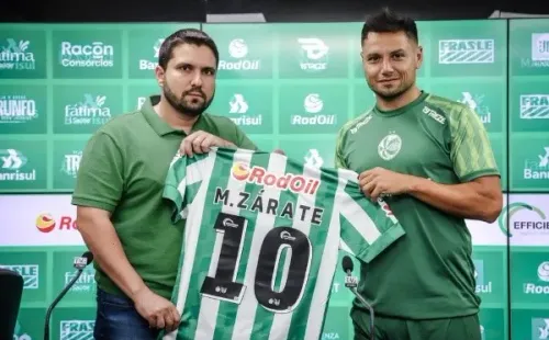 Fernando Alves/E.C Juventude – O novo camisa 10 do Juve durante sua apresentação