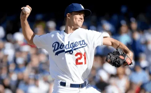 Foto: Getty Images – Zack Greinke, quando defendia o Los Angeles Dodgers.