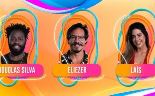 O paredão desta semana é entre Douglas Silva, Eliezer e Laís – Imagem: Reprodução/Twitter oficial do Big Brother Brasil