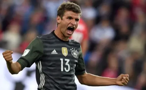 Foto: Federico Gambarini/Getty Images – De volta à seleção alemã, Müller ainda ostenta o posto de maior artilheiro da Copa do Mundo em atividade; meia-atacante foi campeão do torneio em 2014