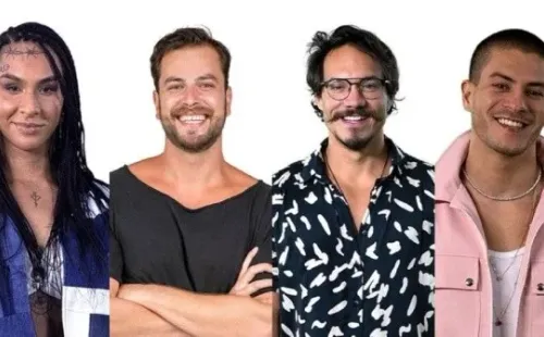 Lina, Gustavo, Eliezer e Arthur formaram o Paredão Falso – Foto: Globo