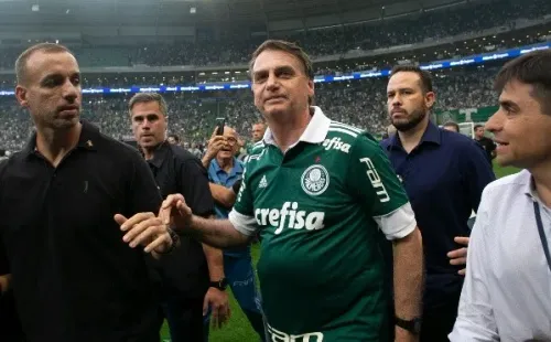 Foto: Daniel Vorley/AGIF – Presidente da República é identificado com o Palmeiras e chegou a celebrar o título brasileiro de 2018 no Allianz Parque
