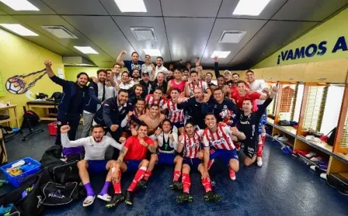 Foto: Reprodução/Atlético de San Luis – Equipe comemora o acesso aos playoffs