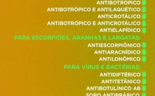 Reprodução/Instagram oficial do Instituto Butantan – Os 12 tipos de soro que o instituto produz.