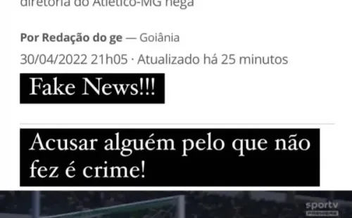 Reprodução Instagram/ Hulk se manifesta sobre acusação do Goiás.