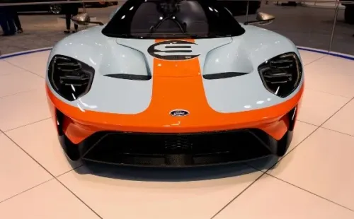 (Photo By Raymond Boyd/Getty Images) – Ford GT Gulf Oil Heritage Edition.