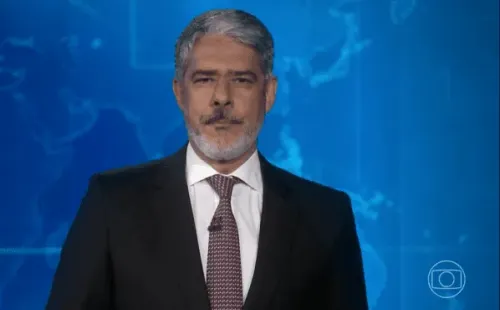 Bonner enviou mensagem para Paola. Reprodução/Globo