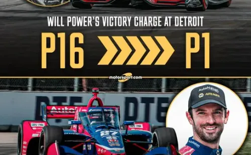 Imagem IndyCar - Foto mostra como os dois primeiros começaram a corrida, P16 e P11 respectivamente 