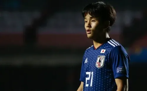 Kubo pela seleção do Japão – Foto: Marcello Zambrana/AGIF