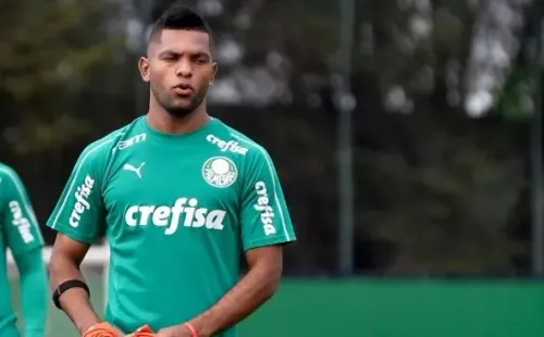 Bruno Ulivieri/AGIF/ Borja no treinamento do Palmeiras. 