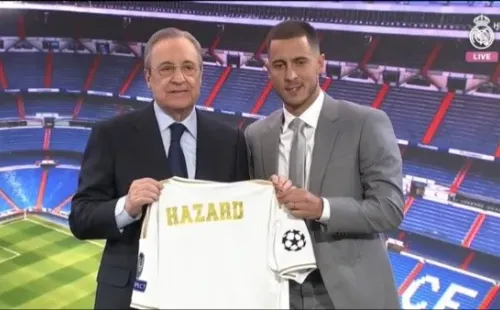 Foto: Real Madrid/YouTube – Eden Hazard chegou ao Real Madrid em 2019