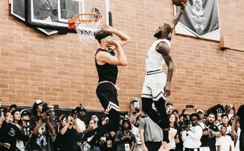 LeBron durante a Drew League. Reprodução/Instagram oficial de LeBron James