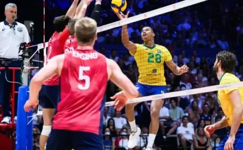 Darlan na rede contra os norte-americanos. Reprodução/Twitter oficial da CBV