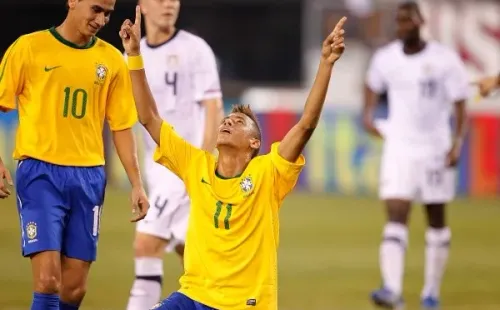 Getty Images/Jeff Zelevansky – Jogadores atuaram pela Seleção Brasileira juntos