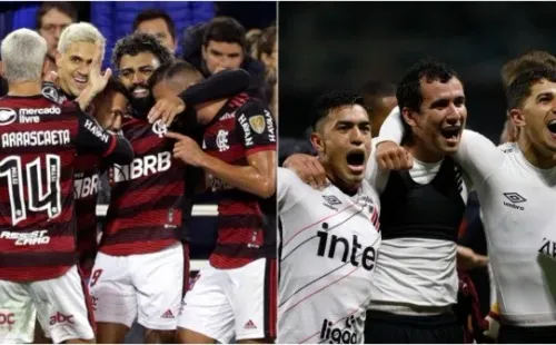 Daniel Jayo; Ricardo Moreira/Getty Images – Flamengo e Athletico na Libertadores