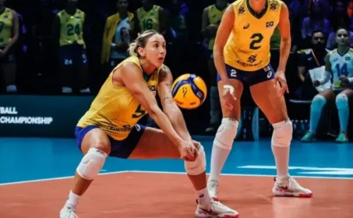 Pri Daroit e Gattaz durante o Mundial. Foto: FIVB