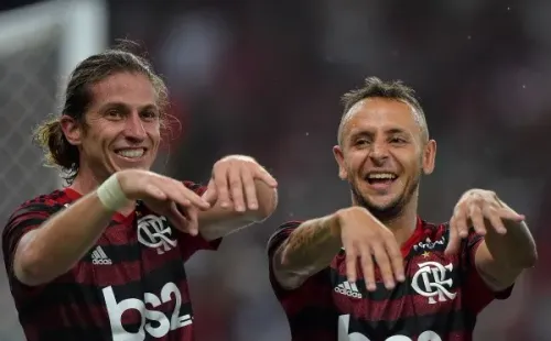Foto:Thiago Ribeiro/AGIF – Filipe Luís e Rafinah eram grandes parceiros no Flamengo