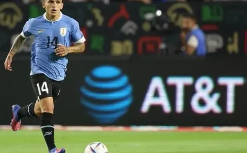 Christian Petersen/Getty Images – Lucas Torreira atuando pela Seleção Uruguaia