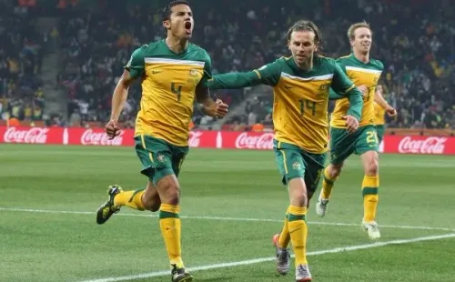 Photo by Robert Cianflone/Getty Images – Seleção Australiana no confronto contra a Sérvia em 2010