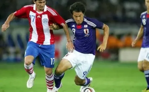 Koji Watanabe/Getty Images – Japão e Paraguai se enfrentando nas oitavas de final na Copa do Mundo da Africa so Sul em 2010