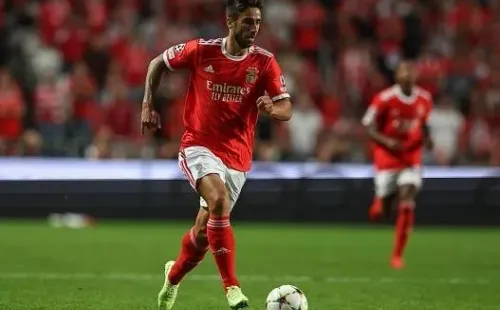 Carlos Rodrigues/Getty Images – Rodrigo Pinho atuando pelo Benfica