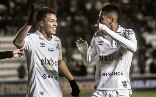 Foto: Ivan Storti/Santos FC – Marcos Leonardo e Ângelo foram convocados para a Seleção Sub-20 para Sul-Americano