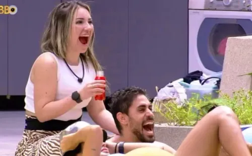 Cara de Sapato e Amanda ainda não ficaram juntos dentro do BBB 23 (Reprodução/TV Globo)
