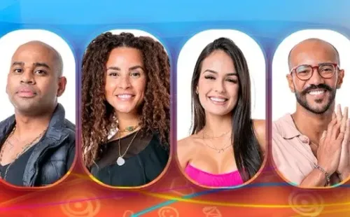 Cezar, Domitila, Larissa e Ricardo estão no paredão – Foto: Globo