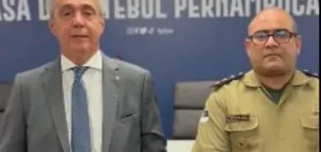 Foto: Reprodução das redes sociais da FPF – Presidente Evandro Carvalho o Tenente Coronel Hélio.