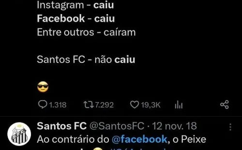 Essas publicações do Santos feitas no 