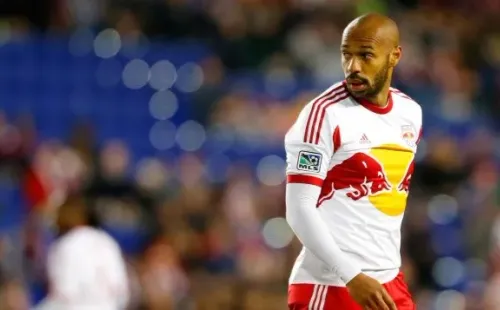 Thierry Henry #14 of New York Red Bulls looks on during the game against the Philadelphia Union at Red Bull Arena on April 16, 2014 in Harrison, New Jersey. Red Bulls defeated the Union 2-1. (Photo by Mike Stobe/Getty Images)