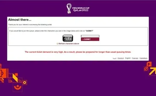 FIFA Ticketing Waiting list