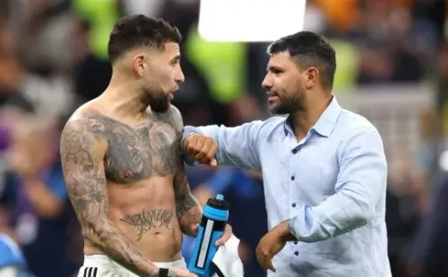 Nicolas Otamendi and Sergio ‘Kun’ Agüero (Catherine Ivill/Getty Images)