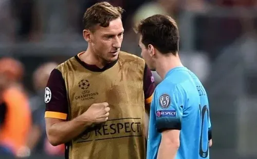 Totti y Messi, frente a frente.