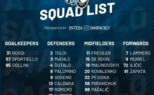 Foto: Twitter oficial de Atalanta.