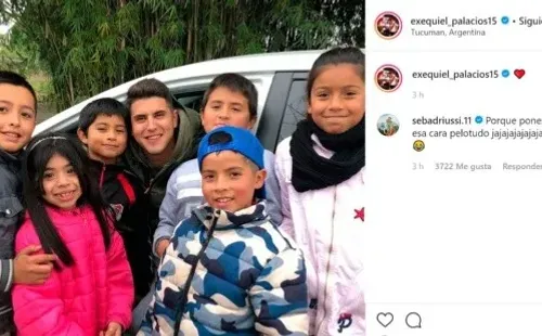 El comentario de Driussi en la foto de Palacios.