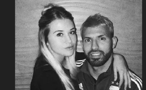 Sofía Calzetti y su foto con el Kun. (Instagram)