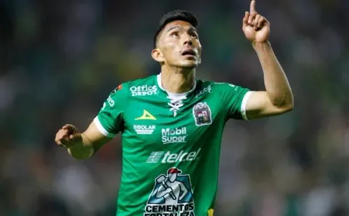 Mena festeja su conversión ante Los Angeles FC por la Concachampions.